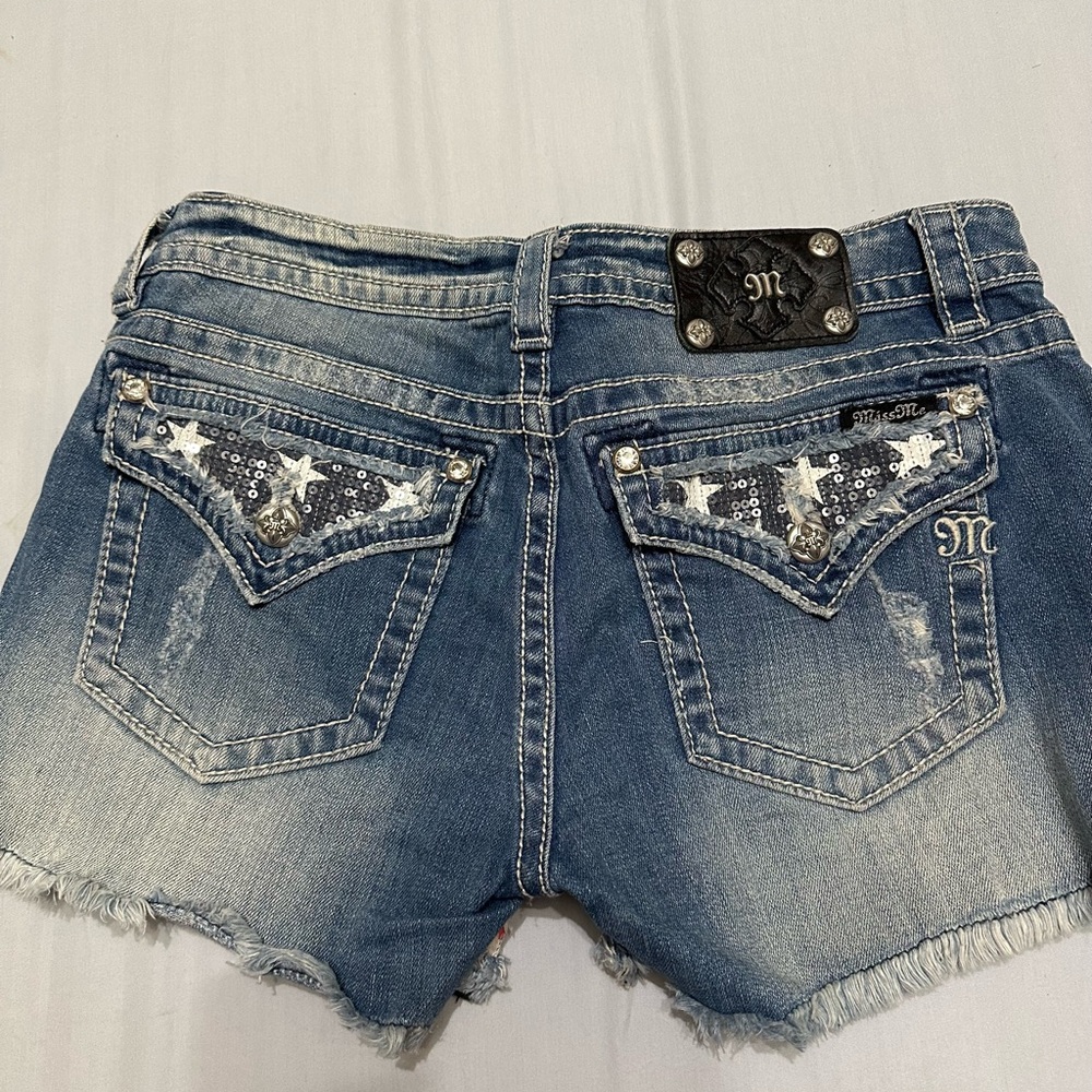 Rare find American flag Miss Me Jean shorts